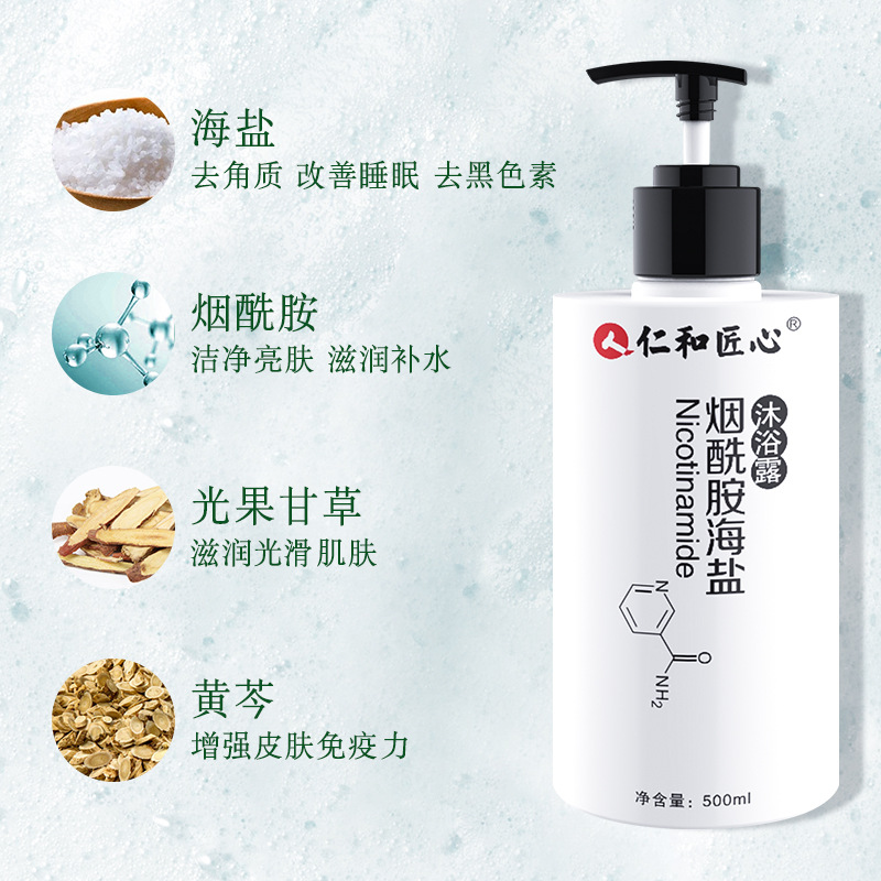 Renhe Shower Gel Wholesale Perfume Type Lasting Fragrance Women Body Lotion Moisturizing Skin Care Bath Lotion Nicotinamide Men