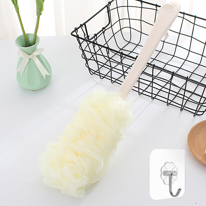 Bath Gadget Long Handle Bath Brush Bath Brush Bath Ball Bath Towel Bathroom Wash Cloth Massage Brush Back Rubbing Mesh Sponge Brush