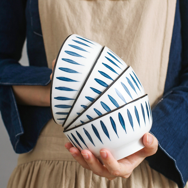 Japanese-Style Internet Celebrity Water Drop Tableware Set Ceramic Gift Bowl Set Dishware Set Gift Box Gift Box Custom Logo