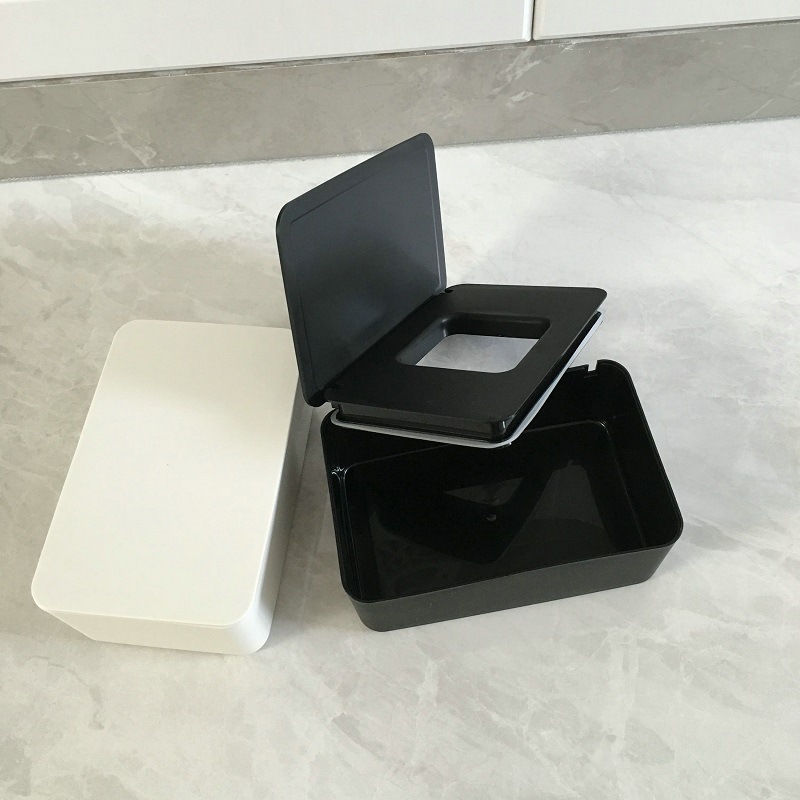 Desktop Storage Box Wet Tissue Box with Lid Multifunctional Plastic Wet Tissue Box Office Sealed Dust Mask Box A597