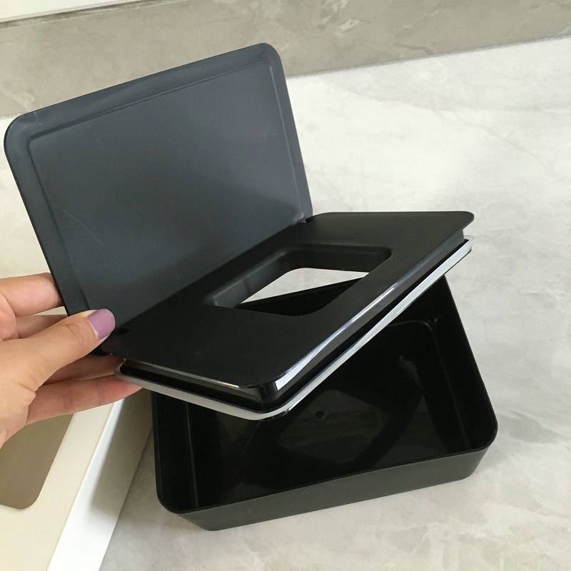 Desktop Storage Box Wet Tissue Box with Lid Multifunctional Plastic Wet Tissue Box Office Sealed Dust Mask Box A597