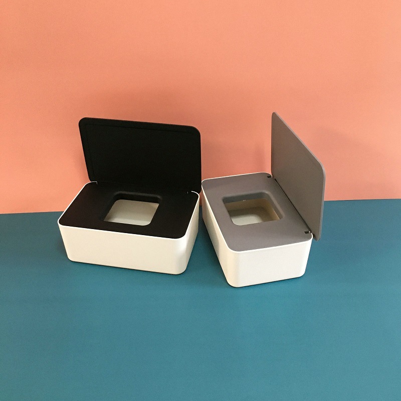 Desktop Storage Box Wet Tissue Box with Lid Multifunctional Plastic Wet Tissue Box Office Sealed Dust Mask Box A597