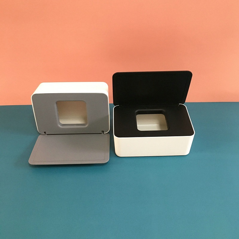 Desktop Storage Box Wet Tissue Box with Lid Multifunctional Plastic Wet Tissue Box Office Sealed Dust Mask Box A597