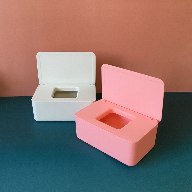 Desktop Storage Box Wet Tissue Box with Lid Multifunctional Plastic Wet Tissue Box Office Sealed Dust Mask Box A597