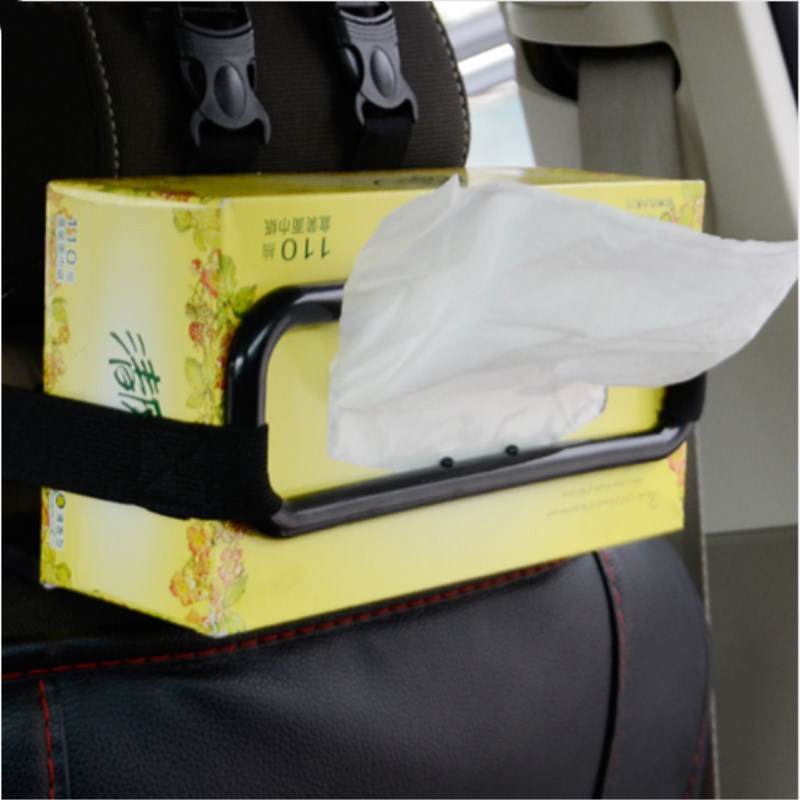 Automotive Sun Louver Back Tissue Box Cover Car Interior Hanging Tissue Box Frame Vehicle Tissue Holder