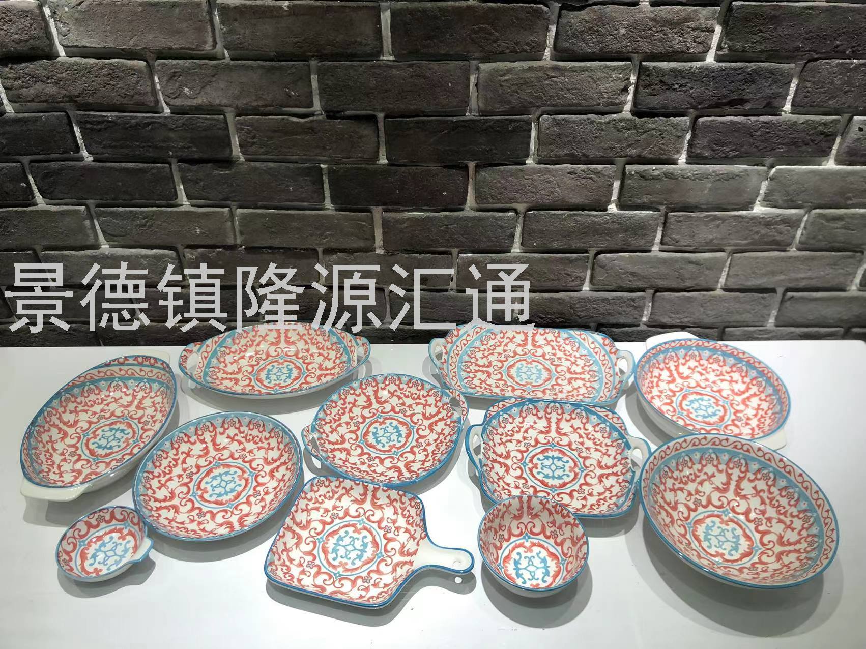 Dinner Plate Ceramic Plate Baking Plate Dim Sum Plate Ceramic Bowl Rice Bowl Rice Bowl Promotion Gift Bowl Jingdezhen