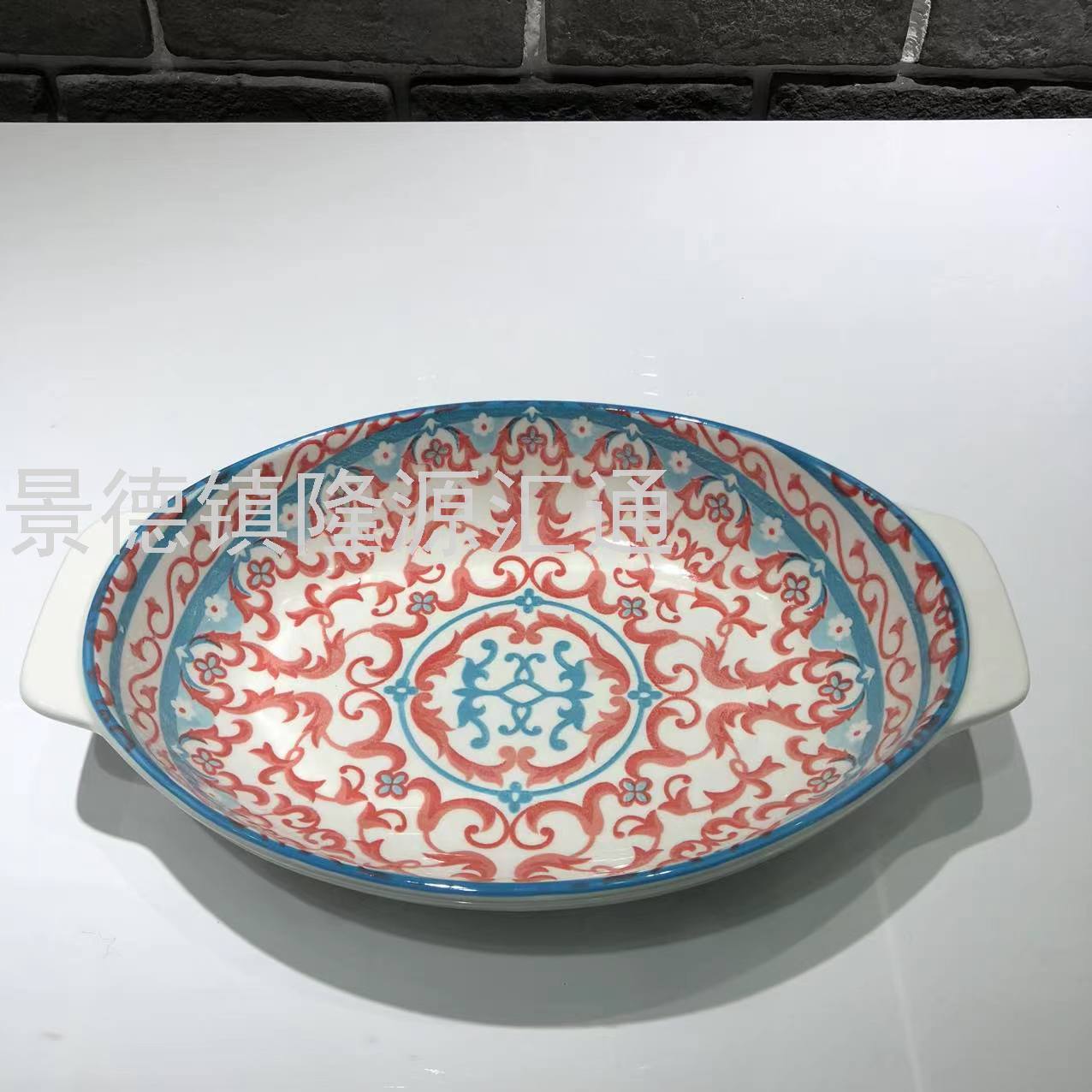 Dinner Plate Ceramic Plate Baking Plate Dim Sum Plate Ceramic Bowl Rice Bowl Rice Bowl Promotion Gift Bowl Jingdezhen