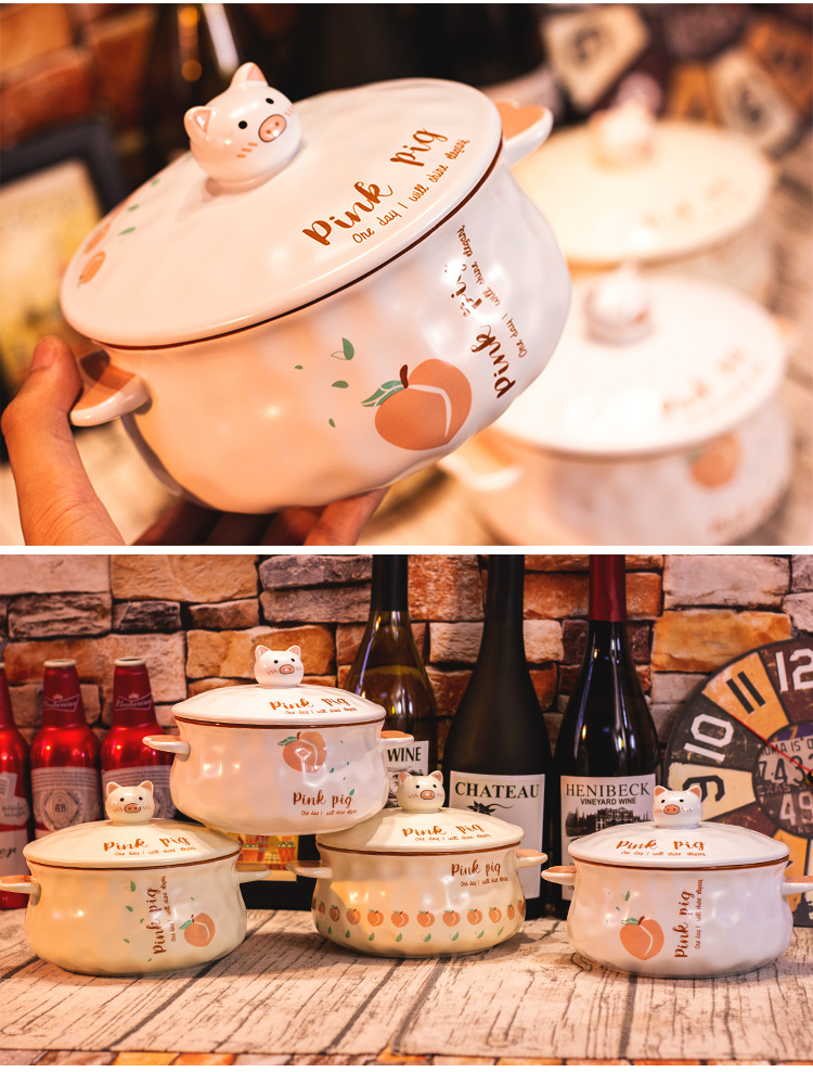 Creative Ceramic Bowl Cute Large Ramen Instant Noodles Instant Noodle Bowl Instant Noodle Cup Lunch Box Japanese Style Tableware with Spoon Chopsticks Fork Creative Ceramic Bowl Cute Large Ramen Instant Noodles Instant Noodle Bowl Instant Noodle Cup Lunch Box Japanese Style Tableware with Spoon Chopsticks Fork