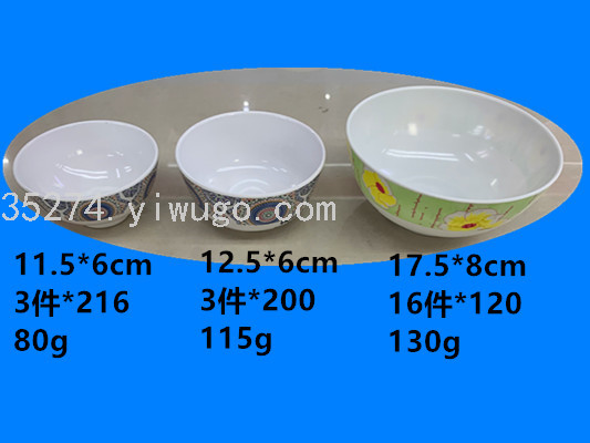 Melamine Tableware Melamine Stock Spot Melamine Bowl Melamine Decal Bowl Large Stock Sold by Ton
