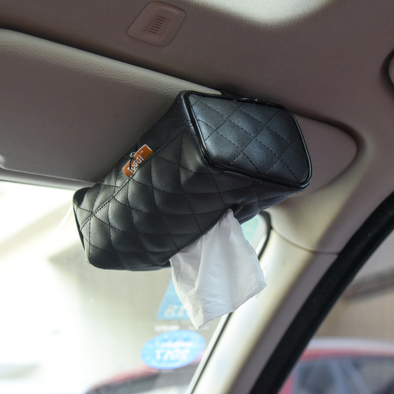 Universal Leather Tissue Bag Car Chair Back Tissue Box Car Sunshade Tissue Box Car Tissue Dispenser