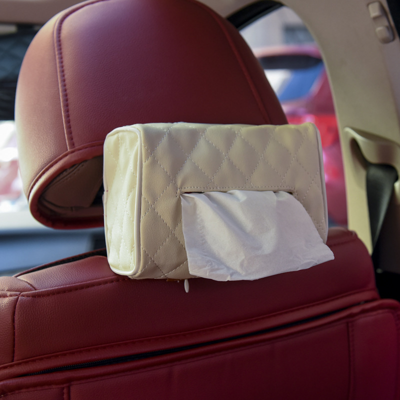 Universal Leather Tissue Bag Car Chair Back Tissue Box Car Sunshade Tissue Box Car Tissue Dispenser