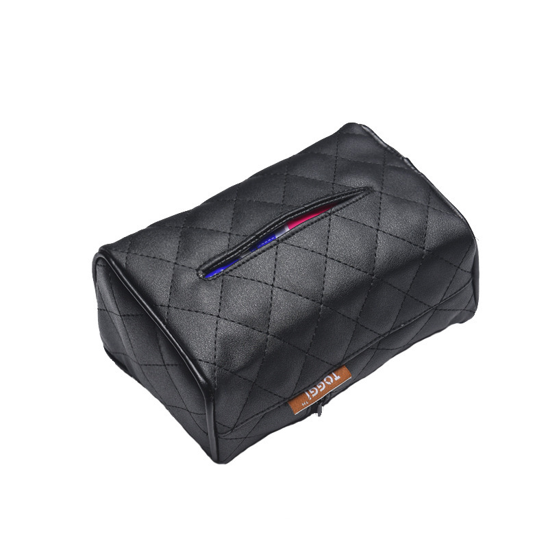 Universal Leather Tissue Bag Car Chair Back Tissue Box Car Sunshade Tissue Box Car Tissue Dispenser