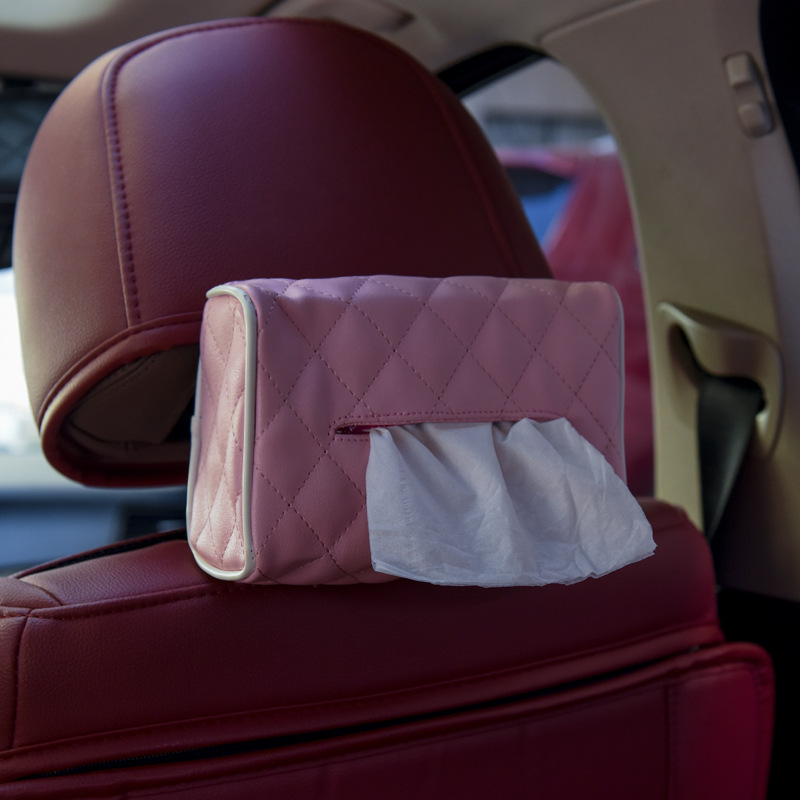 Universal Leather Tissue Bag Car Chair Back Tissue Box Car Sunshade Tissue Box Car Tissue Dispenser