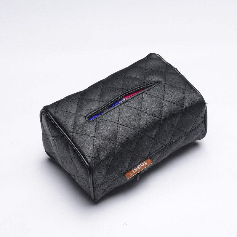 Universal Leather Tissue Bag Car Chair Back Tissue Box Car Sunshade Tissue Box Car Tissue Dispenser