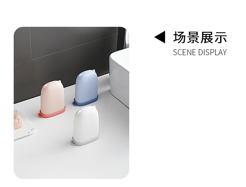 A153 Silicone Soap Box with Lid Travel Portable Sealed Waterproof Soap Dish Home Bathroom Toilet Soap Holder