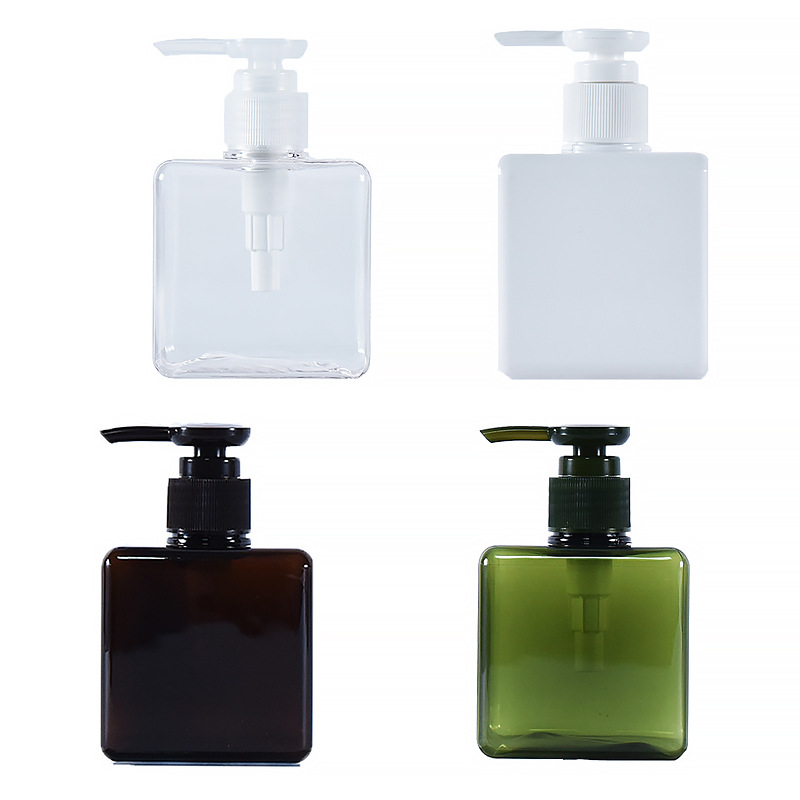 250ml Square Lotion Bottle PETG Shampoo Shower Gel Cosmetics Storage Bottle Instant Hand Sanitizer Replacement Bottle