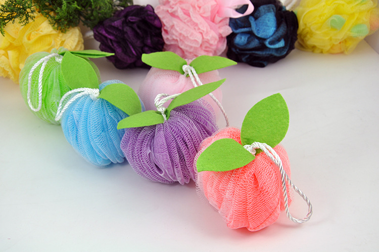 Sunday-Korean version can be linked to Apple color flower bath ball bath bath to clean the bathroom must bath brush Sunday-Korean version can be linked to Apple color flower bath ball bath bath to clean the bathroom must bath brush