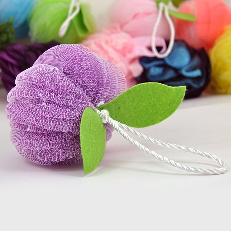 Sunday-Korean version can be linked to Apple color flower bath ball bath bath to clean the bathroom must bath brush