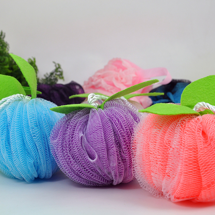 Sunday-Korean version can be linked to Apple color flower bath ball bath bath to clean the bathroom must bath brush Sunday-Korean version can be linked to Apple color flower bath ball bath bath to clean the bathroom must bath brush