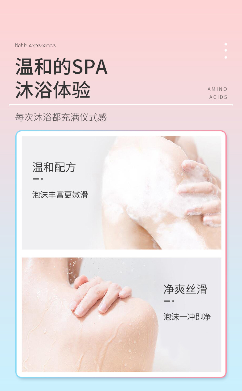 Hanlun Meiyu Amino Acid Perfume Shower Gel Lasting Fragrance Moisturizing Body Lotion after the Event Xingchen Moisturizing Shower Gel