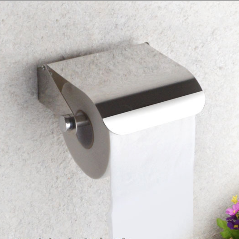 Hotel Tissue Holder Bathroom Stainless Steel Roll Stand Toilet Paper Roll Holder 201 Toilet Roll Tissue Box