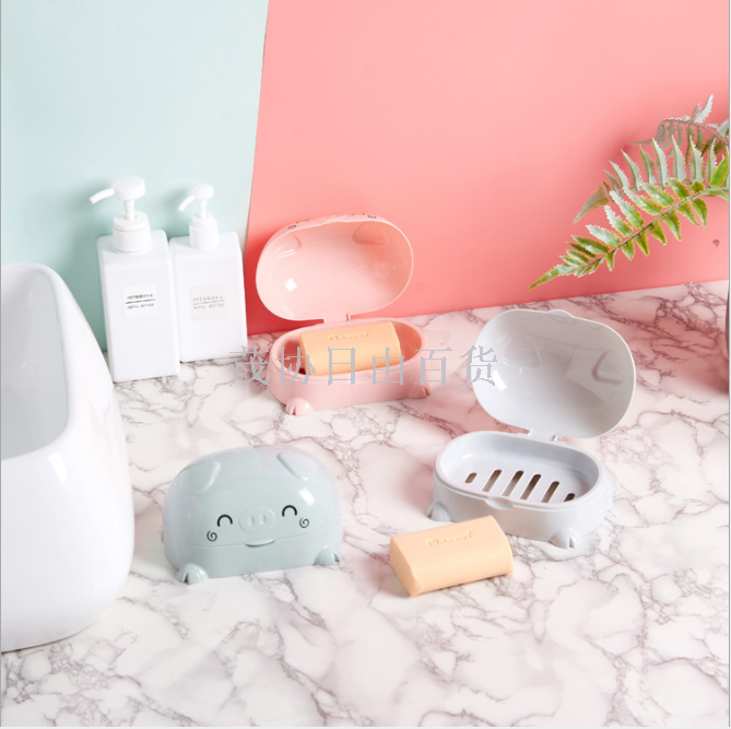 Portable and large new toilet with lid, double layer of toilet soap box