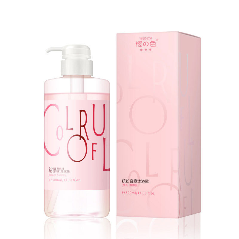 Cherry-Pink Cherry Blossom Cherry Shower Gel Clean Moisturizing Tender and Smooth Fragrance Lime Bath Lotion Toiletries TikTok Same Style