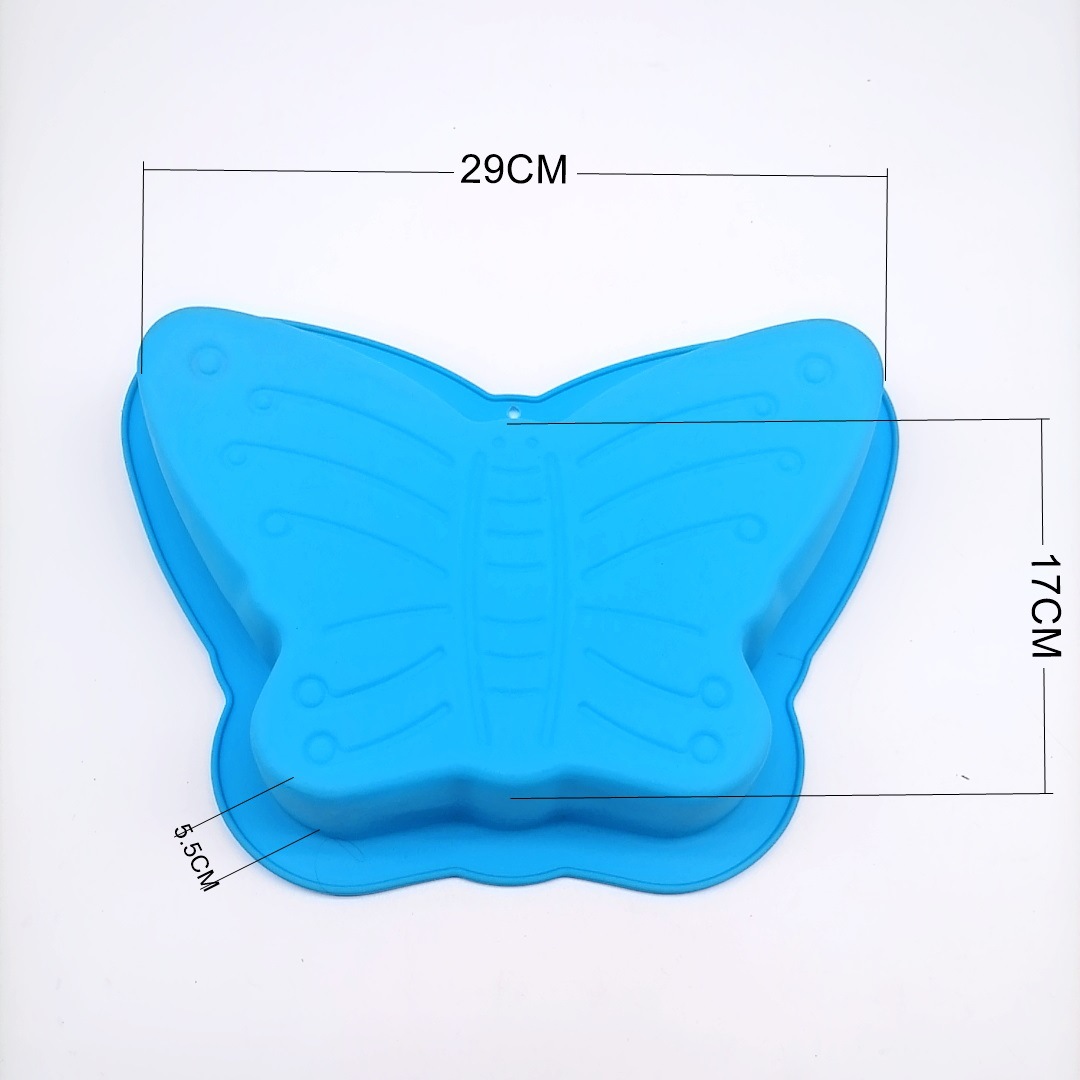 Factory Direct Sales Butterfly-Shaped Cake Mold Single Hole Butterfly Silicone Cake Mold Can Be Processed and Customized Easily Removable Mold