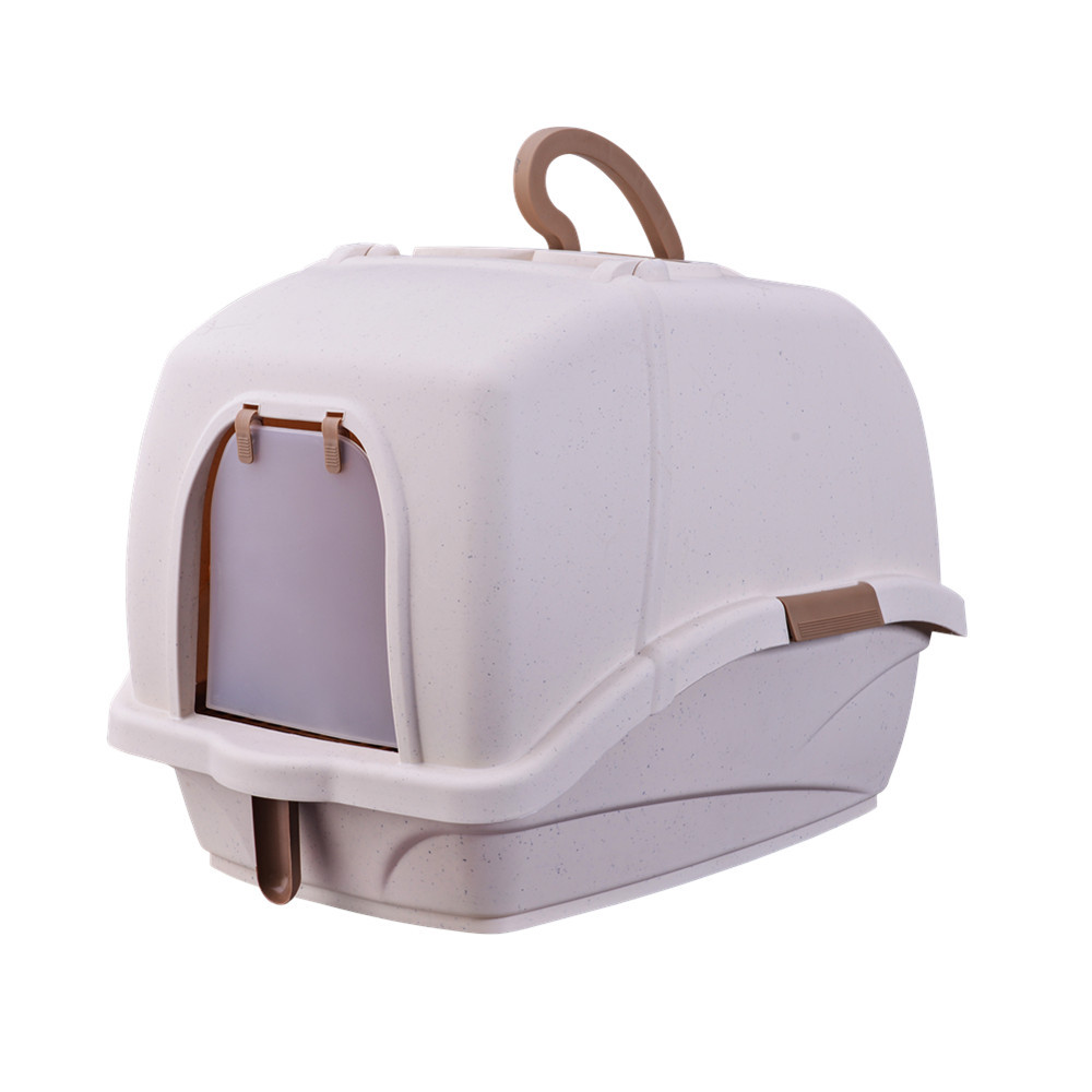 Aspet Plastic Oversized Lift the Lid Fully Enclosed Deodorant Cat Litter Box Cat Litter Basin Pet Potty Cat Toilet