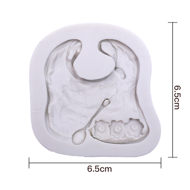 Bib silicone mold chocolate mold sugar cake tool DIY baking cake mold silicone mold
