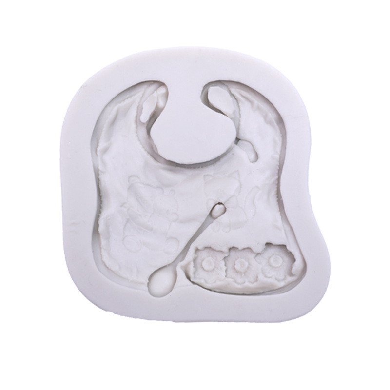 Bib silicone mold chocolate mold sugar cake tool DIY baking cake mold silicone mold
