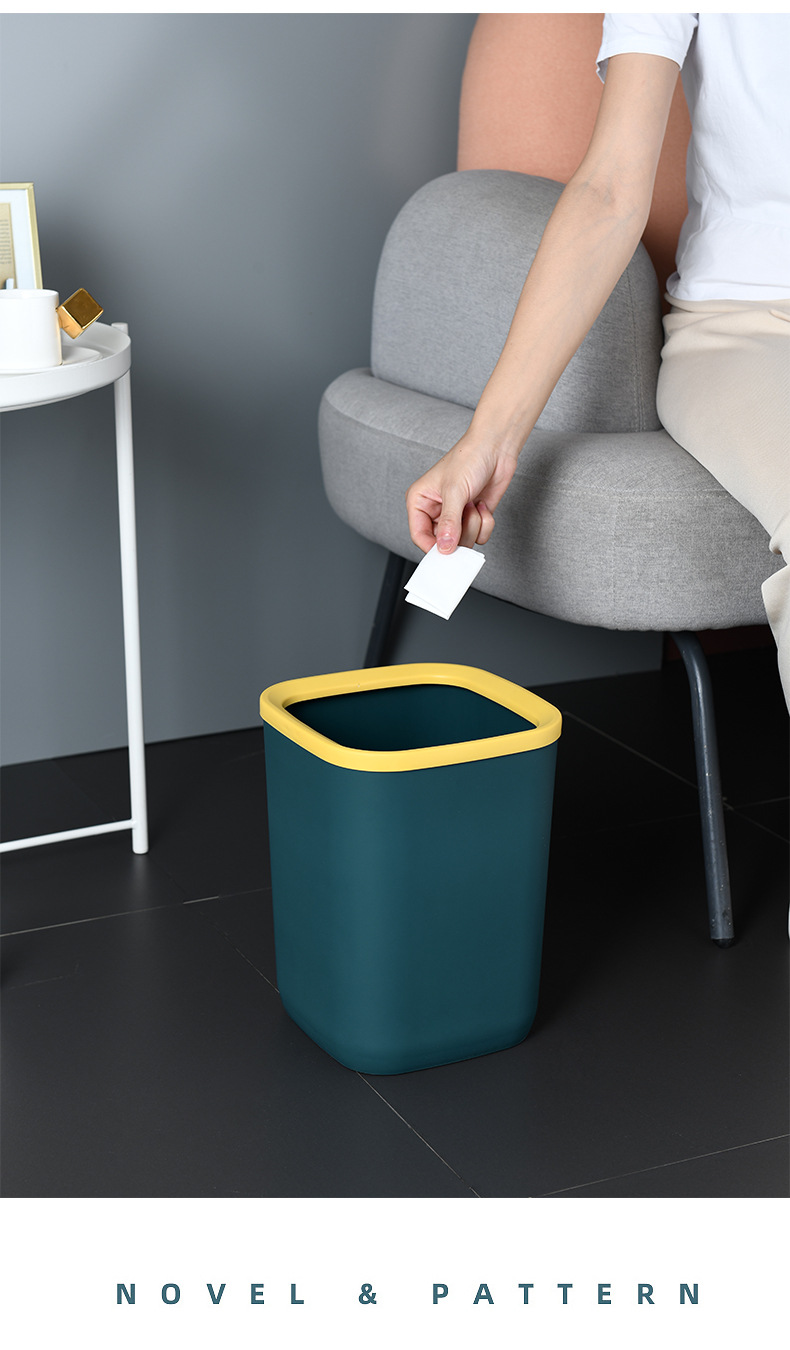 New Simple Large Trash Can Home Living Room Toilet Basket Kitchen without Lid Small Trash Can New Simple Large Trash Can Home Living Room Toilet Basket Kitchen without Lid Small Trash Can