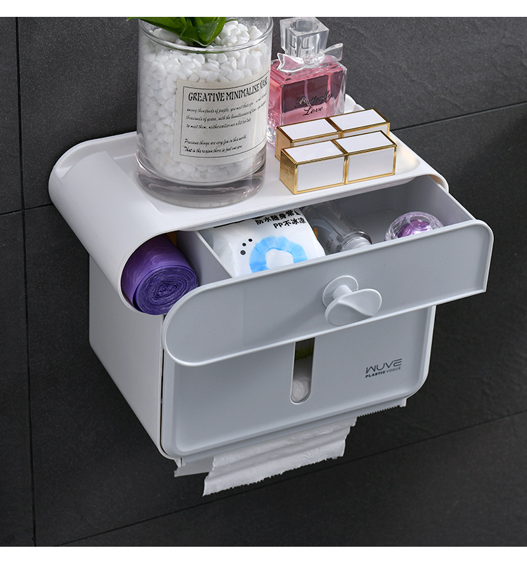Simple European Style Home Punch-Free Creative Waterproof Wall-Mounted Tissue Box Rack Toilet Paper Box Simple European Style Home Punch-Free Creative Waterproof Wall-Mounted Tissue Box Rack Toilet Paper Box