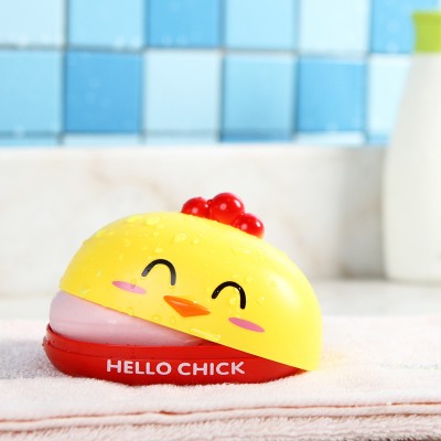 Cartoon Chick Soap Box Toilet Bathroom Drain Soap Dish Soap Box Plastic Soap Box with Lid Soap Box Creative Handmade Soap Box Soap Box