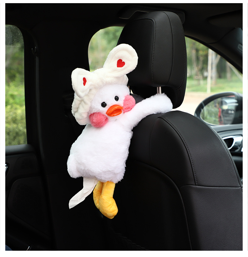 Tissue Box Internet Celebrity Glass Urine Duck Hanging on Chair Back Tissue Box Multifunctional Tissue Box for Car Whole Tissue Box Internet Celebrity Glass Urine Duck Hanging on Chair Back Tissue Box Multifunctional Tissue Box for Car Whole