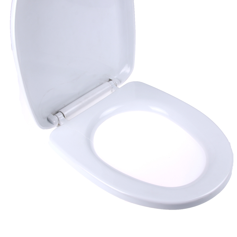 Slow descenting plastic toilet lid
