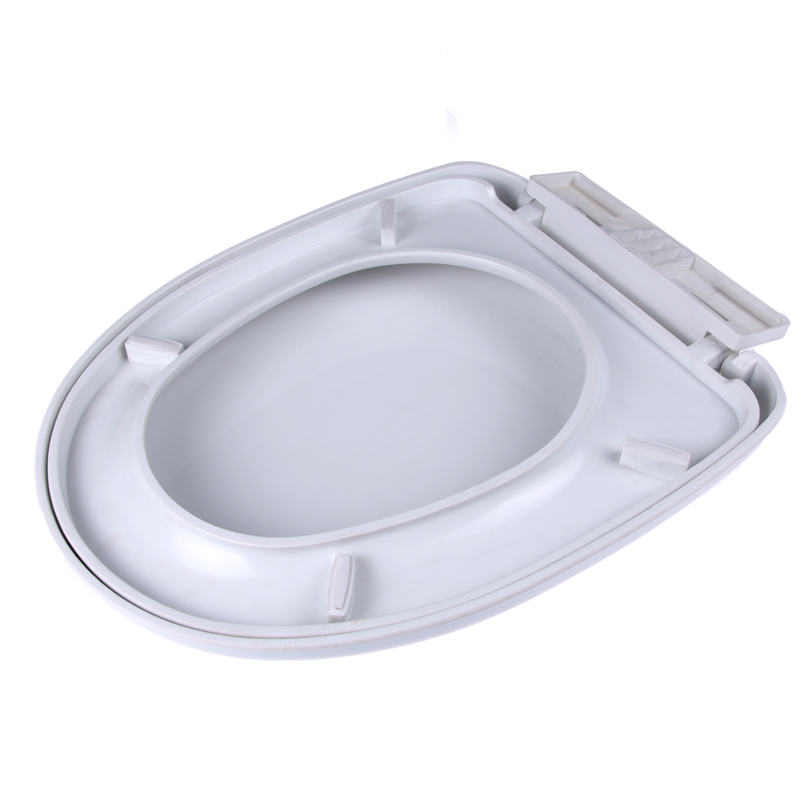 Slow descenting plastic toilet lid