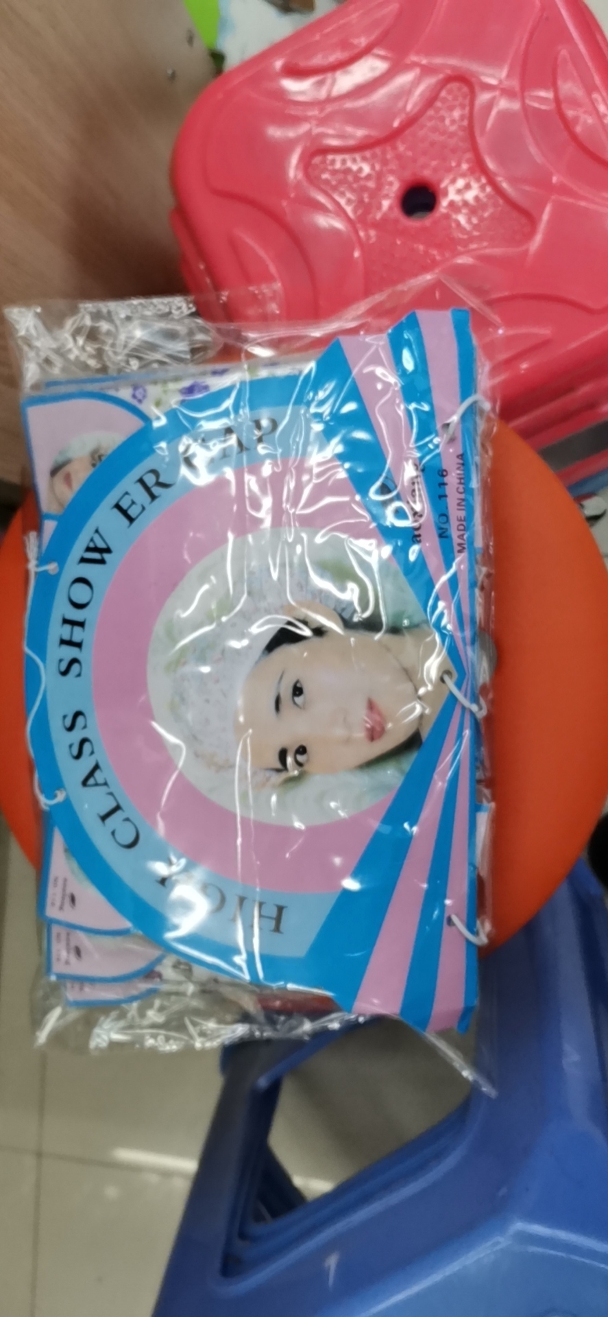 Shower cap hanging big card, 2400 pieces per piece, mixed color