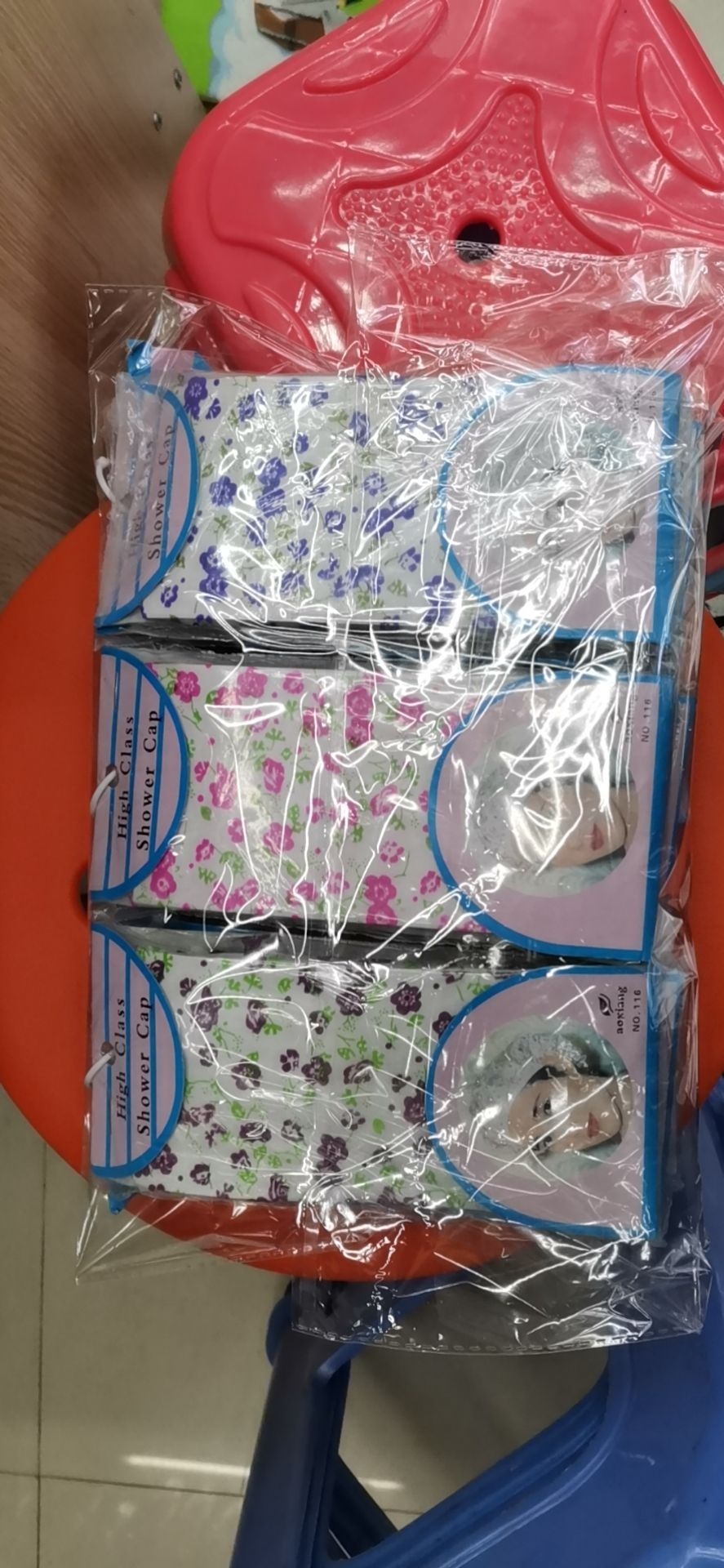 Shower cap hanging big card, 2400 pieces per piece, mixed color