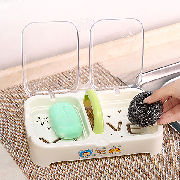 Creative simple two-body high-capacity toilet SOAP box with a lid or double-checked SOAP box
