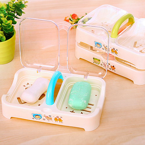 Creative simple two-body high-capacity toilet SOAP box with a lid or double-checked SOAP box Creative simple two-body high-capacity toilet SOAP box with a lid or double-checked SOAP box
