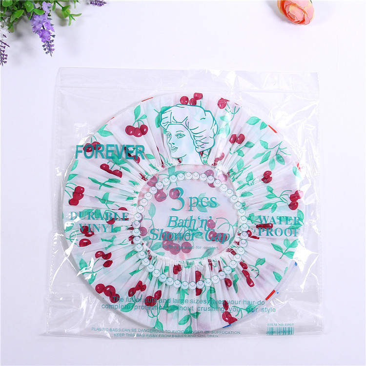 Factory Direct Sales Hot Sale 3Pc Casing Shower Cap PVC Material Affordable