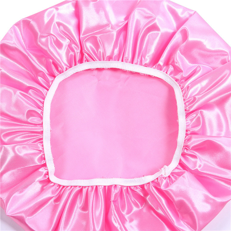 Factory Direct Sales Hot Sale Large Satin Cloth Monochrome Shower Cap Environmentally Friendly Satin Material BATH ESSENTIAL Shower Cap Factory Direct Sales Hot Sale Large Satin Cloth Monochrome Shower Cap Environmentally Friendly Satin Material BATH ESSENTIAL Shower Cap