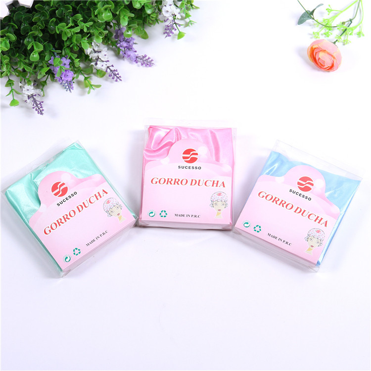 Factory Direct Sales Hot Sale Large Satin Cloth Monochrome Shower Cap Environmentally Friendly Satin Material BATH ESSENTIAL Shower Cap Factory Direct Sales Hot Sale Large Satin Cloth Monochrome Shower Cap Environmentally Friendly Satin Material BATH ESSENTIAL Shower Cap