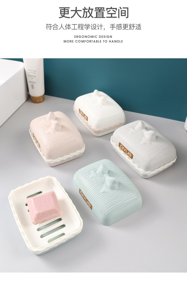 New Cartoon Soap Box Portable Soap Dish Soap Box Three-Layer Draining Handmade Soap Storage Box with Lid Creative Toilet Soap Box New Cartoon Soap Box Portable Soap Dish Soap Box Three-Layer Draining Handmade Soap Storage Box with Lid Creative Toilet Soap Box