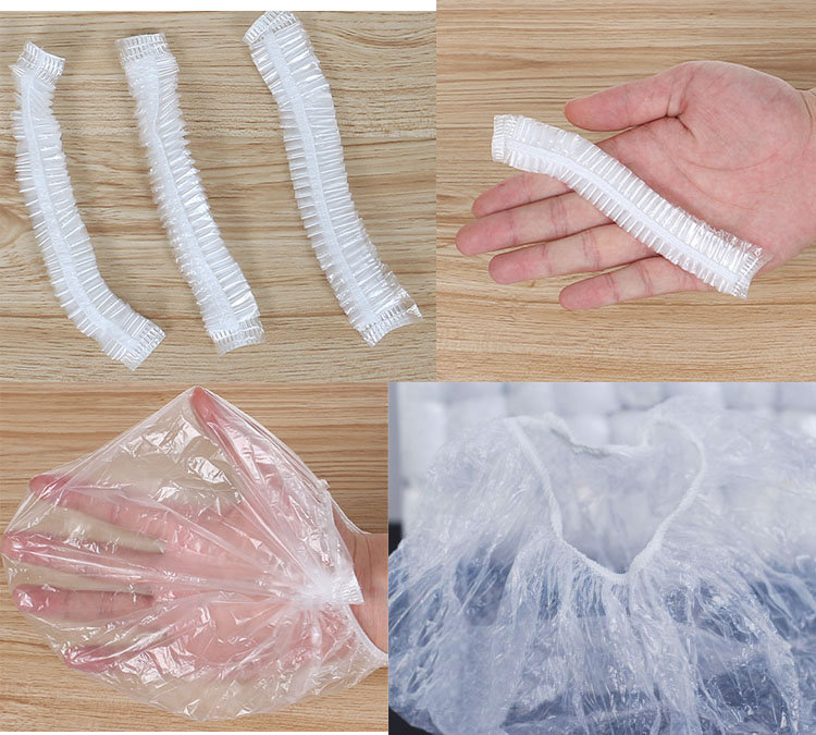 Transparent plastic shower cap Hotel home kitchen sanitary is like hair cap