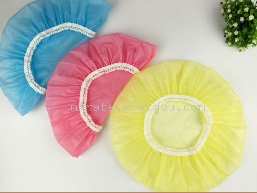 Factory direct supply color EVA lace shower Cap