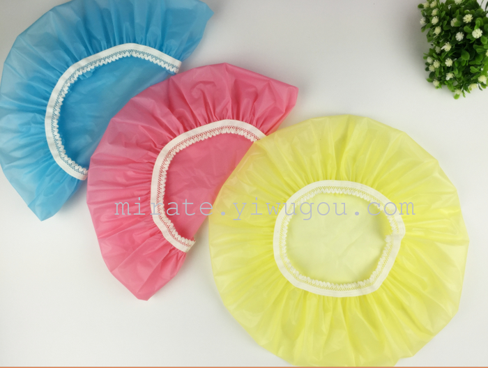 Factory direct supply color EVA lace shower Cap Factory direct supply color EVA lace shower Cap