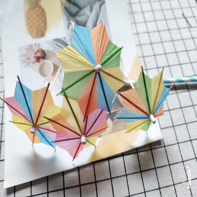 Umbrella Toothpick Cocktail Decoration Small Umbrella Signature Mini Floral Paper Umbrella Fruit Toothpick 144Box