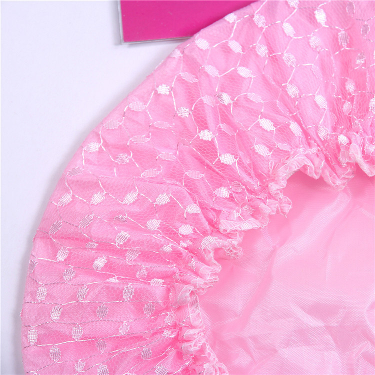 Factory Direct Sales Hot Sale Lace Jacquard Card Shower Cap Material Comfortable Environmental Protection Home BATH ESSENTIAL